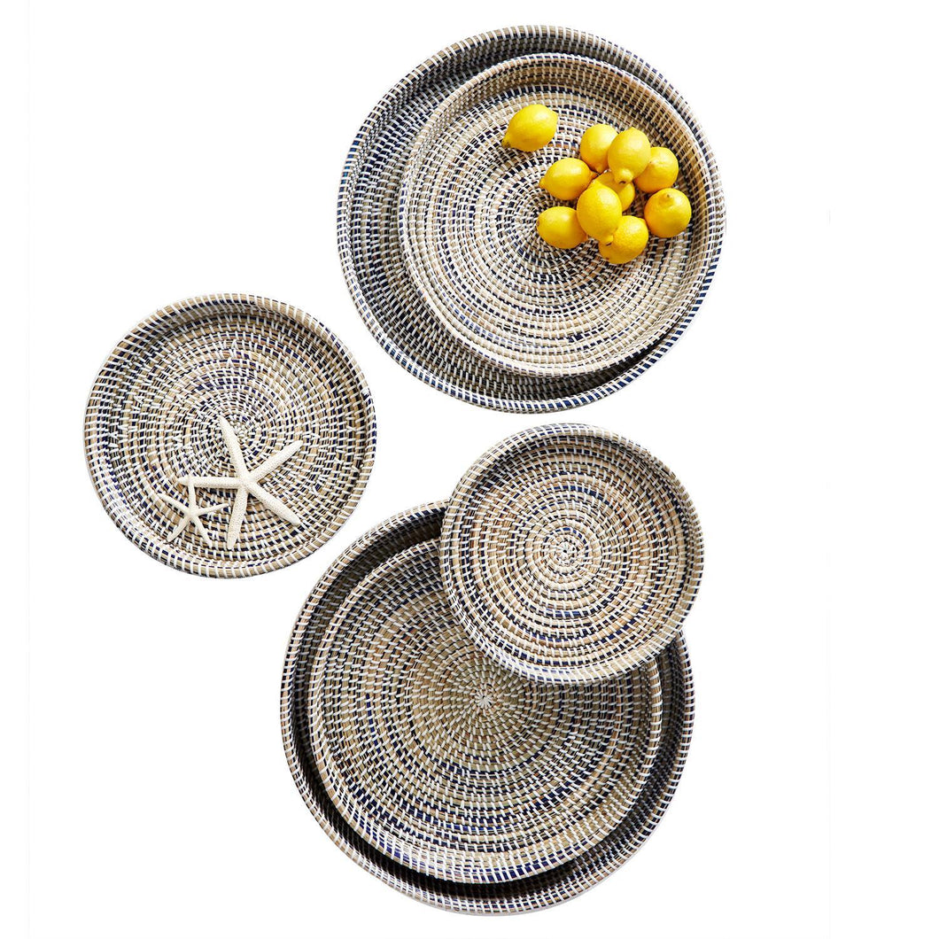 Two's Company 6-Piece Nested Woven Tray Set