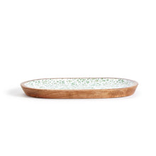 Load image into Gallery viewer, Two&#39;s Company Countryside Hand-Crafted Wood Oval Platter with Enamel
