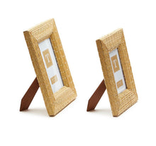 Load image into Gallery viewer, Two&#39;s Company Woven Reeds Set of 2 Cane Photo Frames (4x6 and 5x7)
