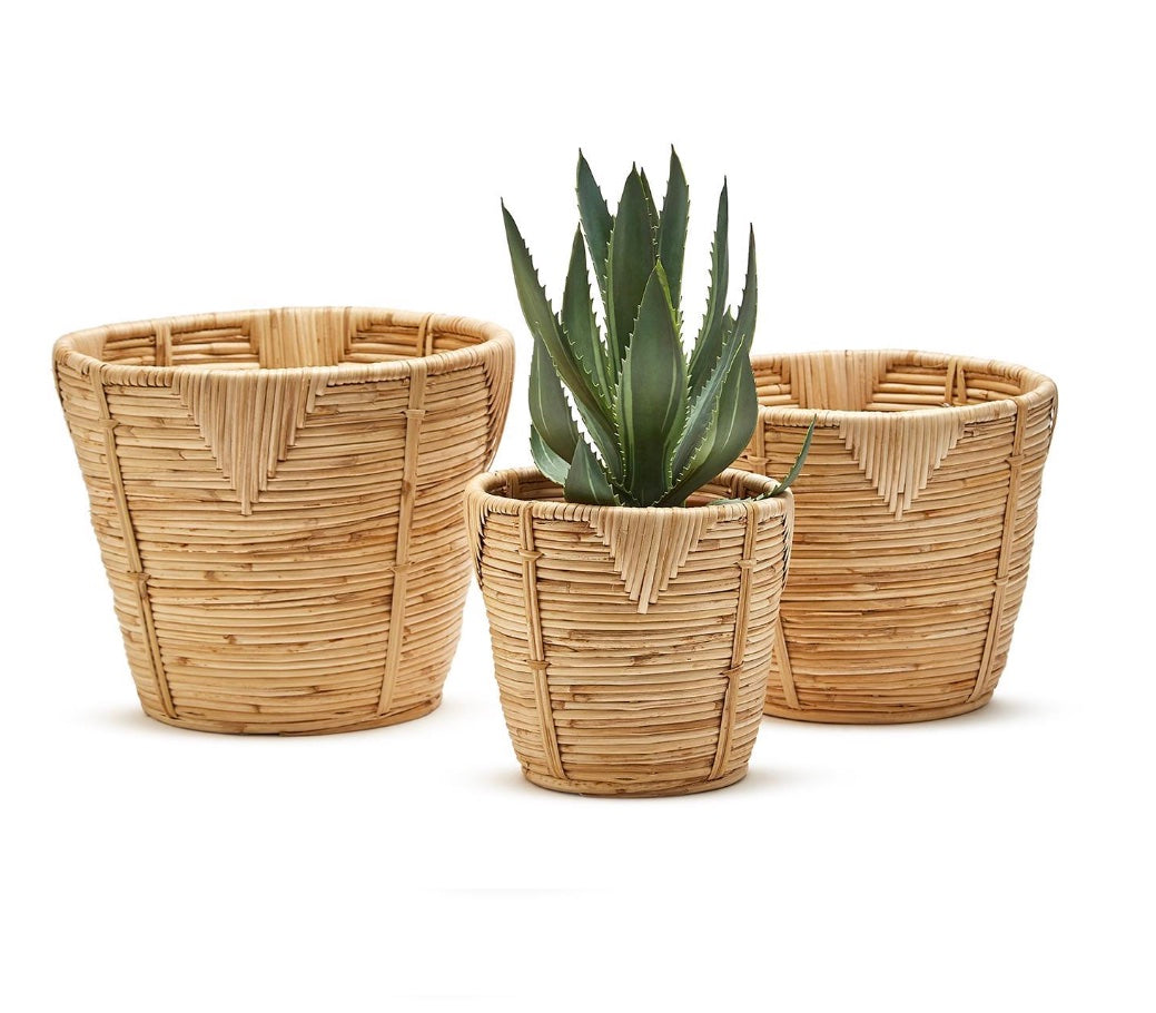 Two's Company Bati Set of 3 Conical Baskets