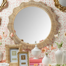 Load image into Gallery viewer, Two&#39;s Company Wicker Weave Hand-Crafted Wall Mirror
