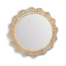 Load image into Gallery viewer, Two&#39;s Company Wicker Weave Hand-Crafted Wall Mirror
