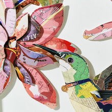 Load image into Gallery viewer, Two&#39;s Company Set of 2 Humming Birds Paper Collage Wall Art
