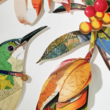 Load image into Gallery viewer, Two&#39;s Company Set of 2 Humming Birds Paper Collage Wall Art
