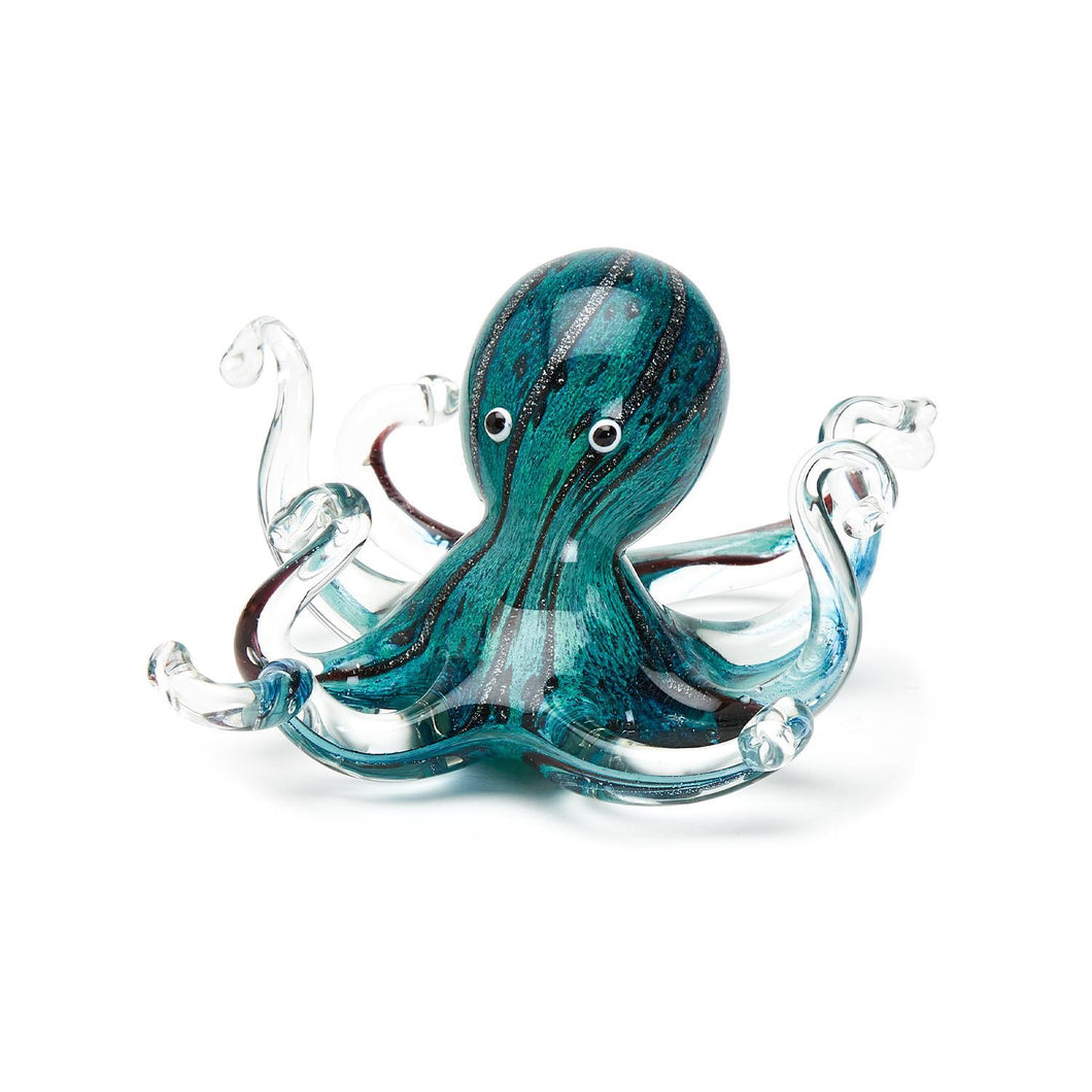 Two's Company Octopus Hand-Blown Glass Figurine