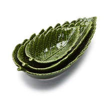 Load image into Gallery viewer, Two&#39;s Company Set of 3 Fern Leaf Tid Bit Plates
