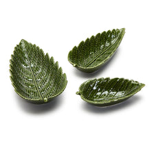 Load image into Gallery viewer, Two&#39;s Company Set of 3 Fern Leaf Tid Bit Plates
