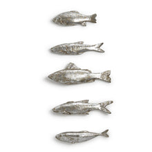 Load image into Gallery viewer, Two&#39;s Company Silver Stream Set of 5 Decorative Fish
