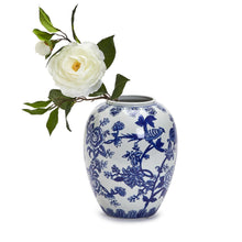 Load image into Gallery viewer, Two&#39;s Company 10&quot; Yu Hua Garden Blue and White Vase
