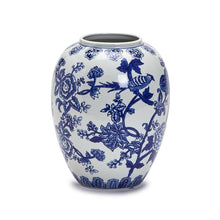 Load image into Gallery viewer, Two&#39;s Company 10&quot; Yu Hua Garden Blue and White Vase
