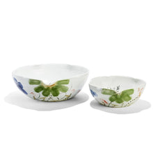 Load image into Gallery viewer, Two&#39;s Company Japanese Flower Blossoms Set of 2 Free Form Bowls
