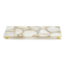 Load image into Gallery viewer, Tozai Home Natural Agate Decorative Footed Tray
