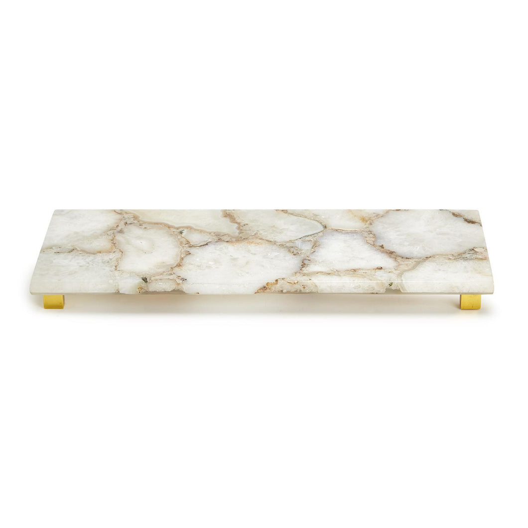 Tozai Home Natural Agate Decorative Footed Tray