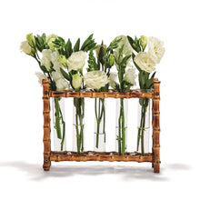 Load image into Gallery viewer, Two&#39;s Company Natural Bamboo Vase Includes 5 Glass Tubes, WTR006
